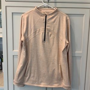 Talbots peachy pink 3/4 zip sport pullover